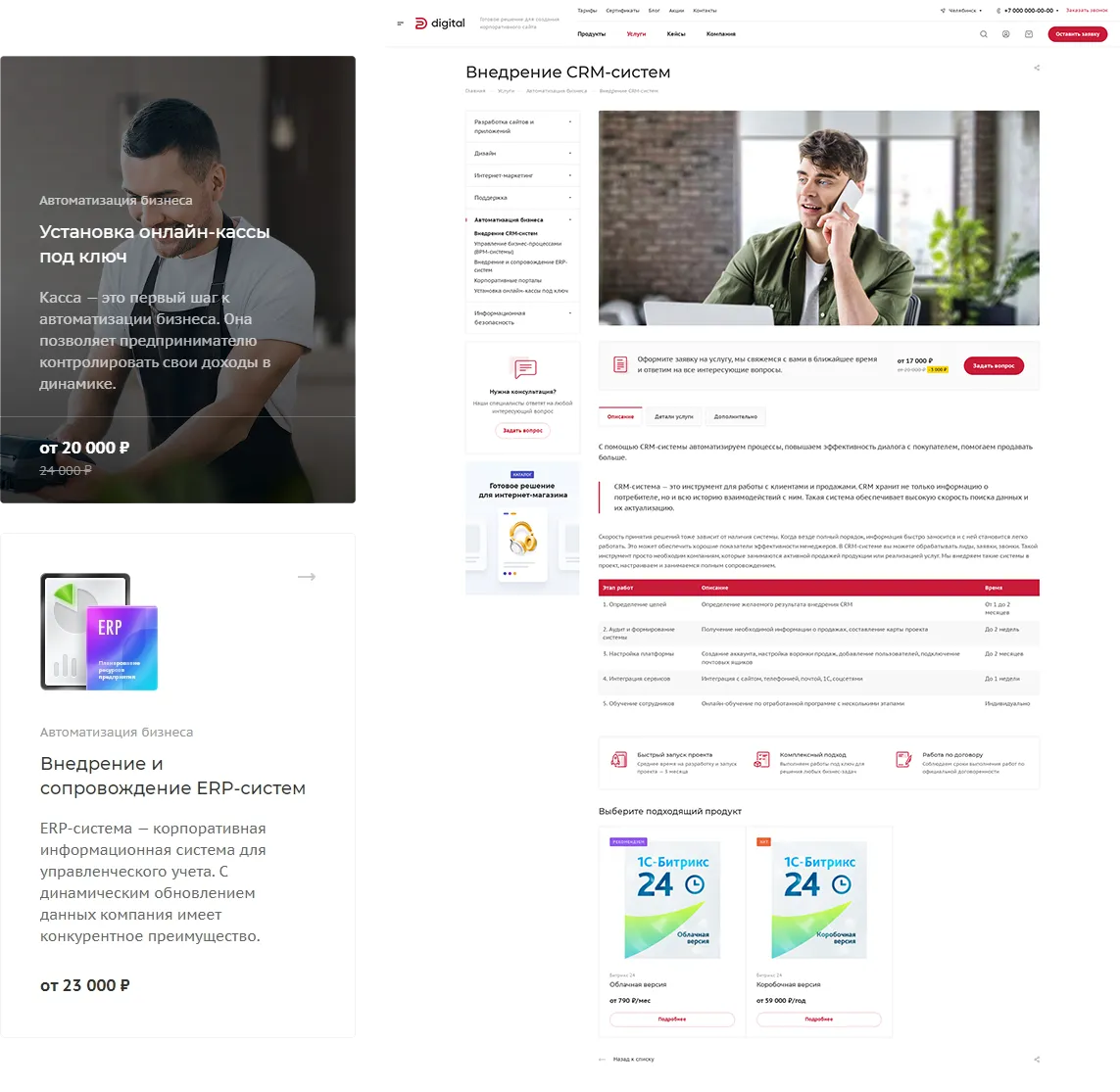Digital-компания универсальный сайт