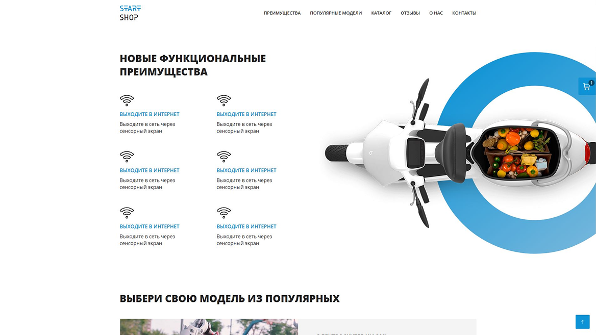 показан товар с множеством характеристик